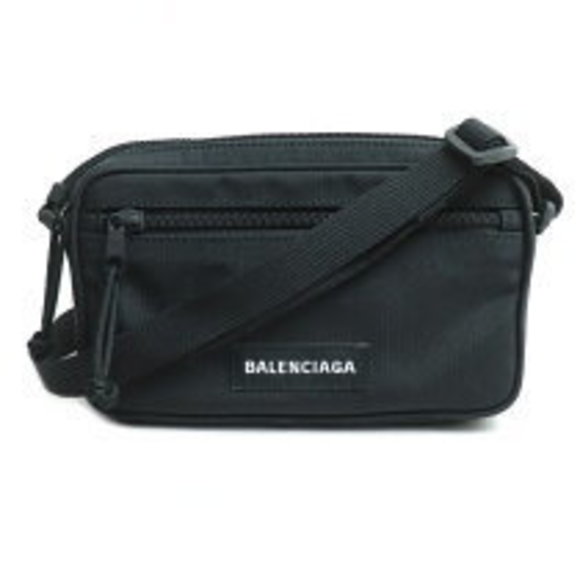 BALENCIAGA Nylon Shoulder Bag Camera Black - Picture 1 of 5